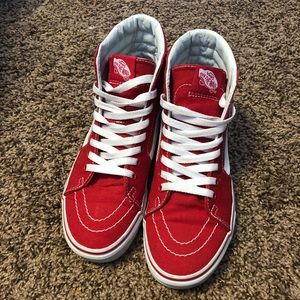 Red sk8 high vans